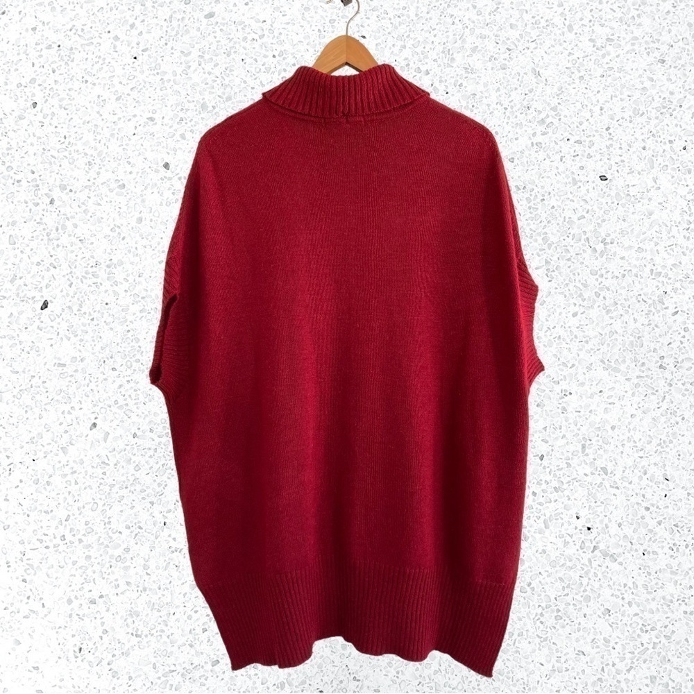 Y2K BCBG Max Azria knit oversized pullover sweater Western Poncho women’s S/XS - Picture 3 of 11